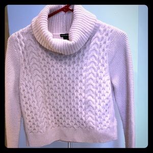 Club Monaco pale pink turtle neck crop sweater